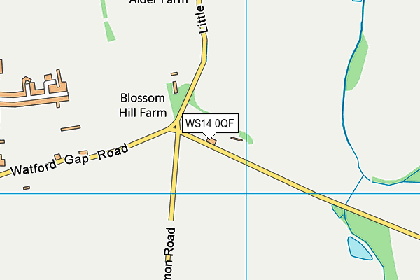 WS14 0QF map - OS VectorMap District (Ordnance Survey) WS14 0QF map - OS VectorMap District (Ordnance Survey)