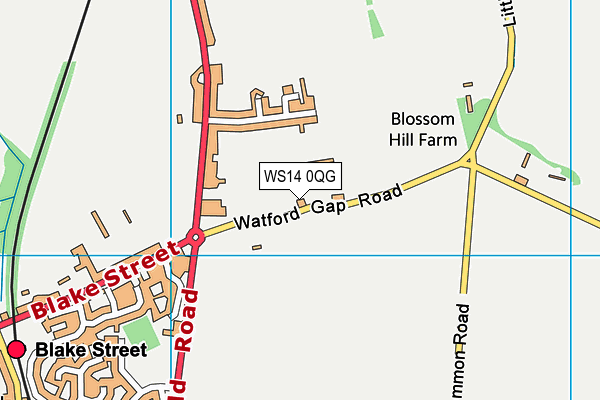 WS14 0QG map - OS VectorMap District (Ordnance Survey) WS14 0QG map - OS VectorMap District (Ordnance Survey)
