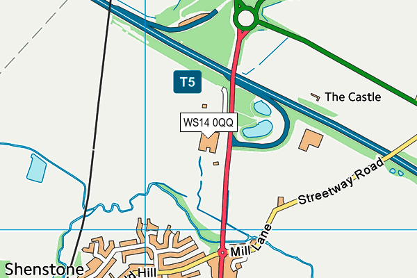 WS14 0QQ map - OS VectorMap District (Ordnance Survey) WS14 0QQ map - OS VectorMap District (Ordnance Survey)