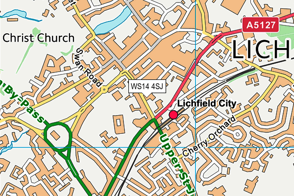 WS14 4SJ map - OS VectorMap District (Ordnance Survey) WS14 4SJ map - OS VectorMap District (Ordnance Survey)