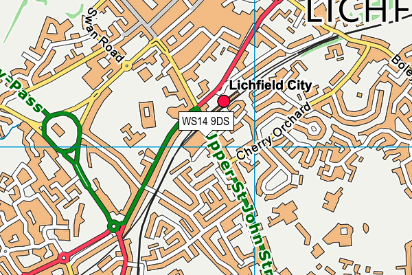 WS14 9DS map - OS VectorMap District (Ordnance Survey) WS14 9DS map - OS VectorMap District (Ordnance Survey)
