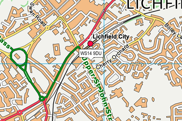 WS14 9DU map - OS VectorMap District (Ordnance Survey) WS14 9DU map - OS VectorMap District (Ordnance Survey)