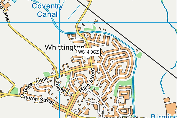 WS14 9GZ map - OS VectorMap District (Ordnance Survey) WS14 9GZ map - OS VectorMap District (Ordnance Survey)