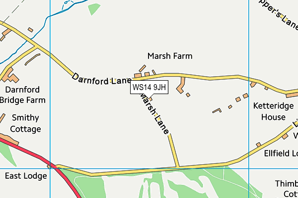 WS14 9JH map - OS VectorMap District (Ordnance Survey) WS14 9JH map - OS VectorMap District (Ordnance Survey)
