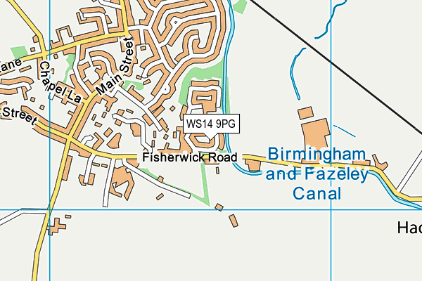 WS14 9PG map - OS VectorMap District (Ordnance Survey) WS14 9PG map - OS VectorMap District (Ordnance Survey)