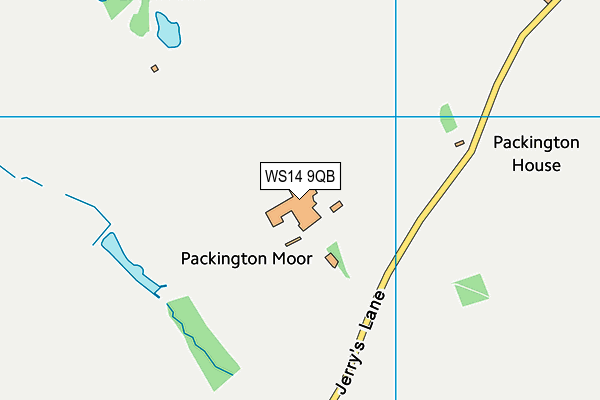 WS14 9QB map - OS VectorMap District (Ordnance Survey) WS14 9QB map - OS VectorMap District (Ordnance Survey)