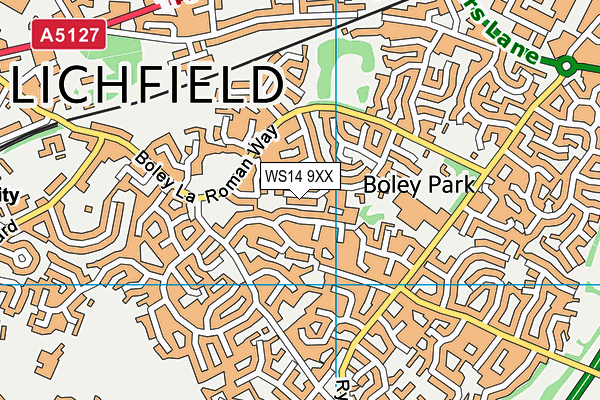 WS14 9XX map - OS VectorMap District (Ordnance Survey) WS14 9XX map - OS VectorMap District (Ordnance Survey)