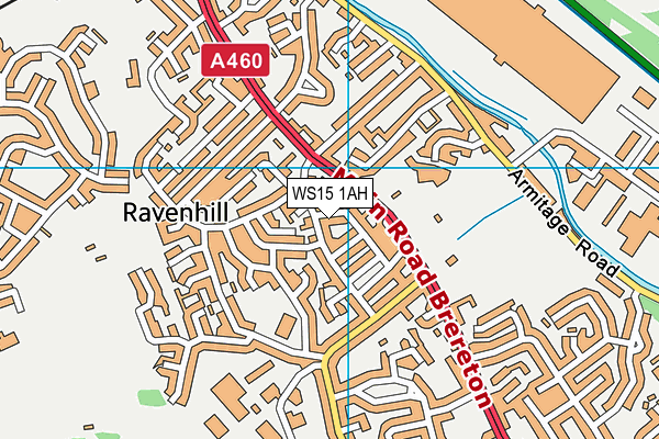 WS15 1AH map - OS VectorMap District (Ordnance Survey) WS15 1AH map - OS VectorMap District (Ordnance Survey)