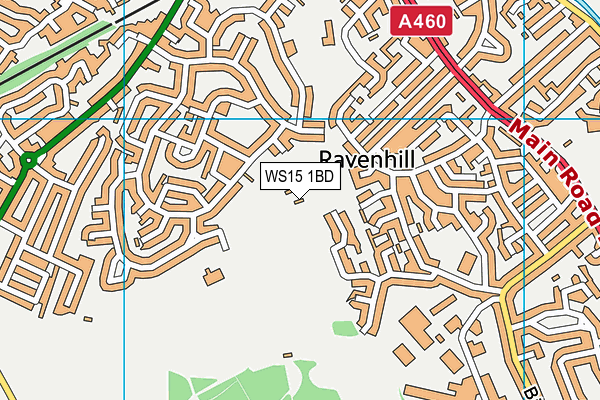WS15 1BD map - OS VectorMap District (Ordnance Survey) WS15 1BD map - OS VectorMap District (Ordnance Survey)