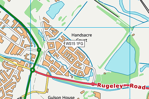 WS15 1FG map - OS VectorMap District (Ordnance Survey)