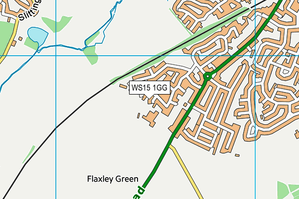 WS15 1GG map - OS VectorMap District (Ordnance Survey) WS15 1GG map - OS VectorMap District (Ordnance Survey)