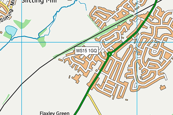 WS15 1GQ map - OS VectorMap District (Ordnance Survey) WS15 1GQ map - OS VectorMap District (Ordnance Survey)