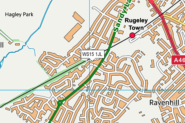 WS15 1JL map - OS VectorMap District (Ordnance Survey) WS15 1JL map - OS VectorMap District (Ordnance Survey)