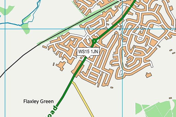 WS15 1JN map - OS VectorMap District (Ordnance Survey) WS15 1JN map - OS VectorMap District (Ordnance Survey)