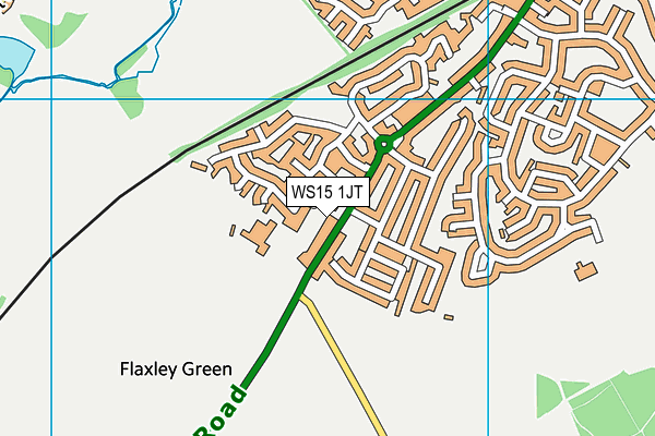 WS15 1JT map - OS VectorMap District (Ordnance Survey) WS15 1JT map - OS VectorMap District (Ordnance Survey)
