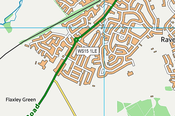 WS15 1LE map - OS VectorMap District (Ordnance Survey) WS15 1LE map - OS VectorMap District (Ordnance Survey)