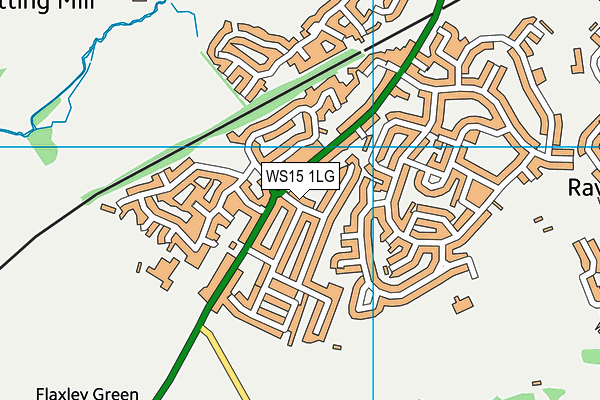WS15 1LG map - OS VectorMap District (Ordnance Survey) WS15 1LG map - OS VectorMap District (Ordnance Survey)