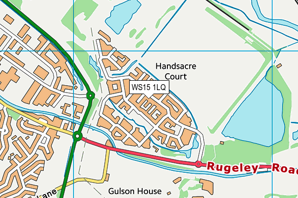 WS15 1LQ map - OS VectorMap District (Ordnance Survey) WS15 1LQ map - OS VectorMap District (Ordnance Survey)