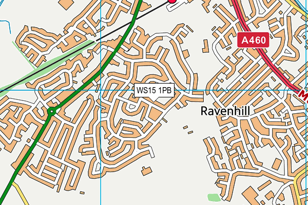 WS15 1PB map - OS VectorMap District (Ordnance Survey) WS15 1PB map - OS VectorMap District (Ordnance Survey)