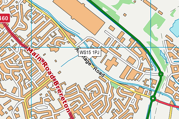 WS15 1PJ map - OS VectorMap District (Ordnance Survey) WS15 1PJ map - OS VectorMap District (Ordnance Survey)