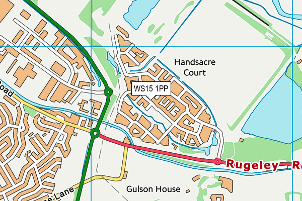 WS15 1PP map - OS VectorMap District (Ordnance Survey) WS15 1PP map - OS VectorMap District (Ordnance Survey)