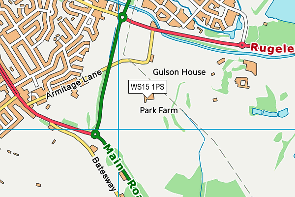 WS15 1PS map - OS VectorMap District (Ordnance Survey) WS15 1PS map - OS VectorMap District (Ordnance Survey)