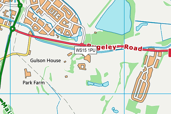 WS15 1PU map - OS VectorMap District (Ordnance Survey) WS15 1PU map - OS VectorMap District (Ordnance Survey)