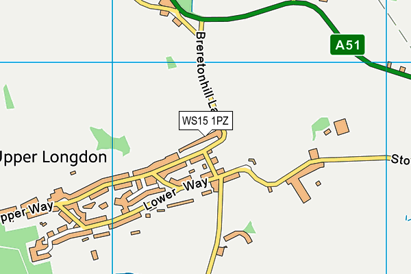 WS15 1PZ map - OS VectorMap District (Ordnance Survey) WS15 1PZ map - OS VectorMap District (Ordnance Survey)