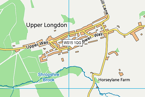 WS15 1QG map - OS VectorMap District (Ordnance Survey)