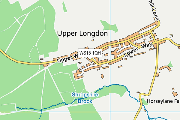 WS15 1QH map - OS VectorMap District (Ordnance Survey) WS15 1QH map - OS VectorMap District (Ordnance Survey)