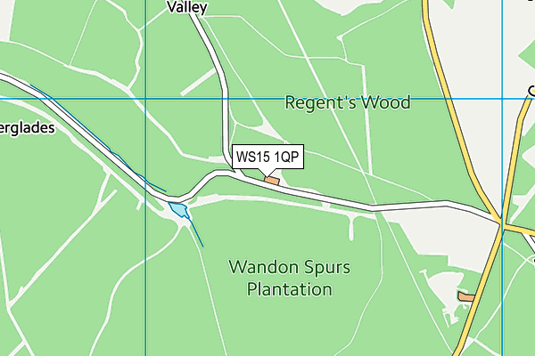 WS15 1QP map - OS VectorMap District (Ordnance Survey) WS15 1QP map - OS VectorMap District (Ordnance Survey)