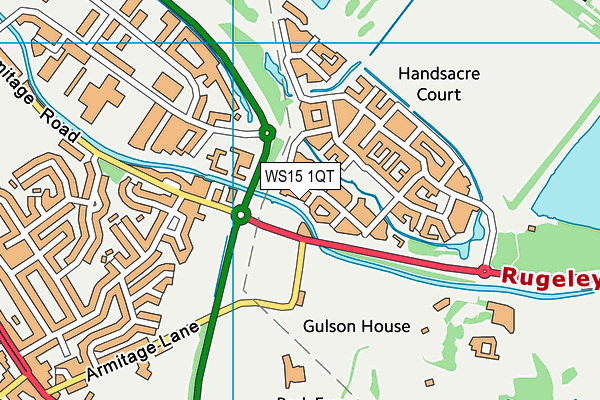 WS15 1QT map - OS VectorMap District (Ordnance Survey) WS15 1QT map - OS VectorMap District (Ordnance Survey)