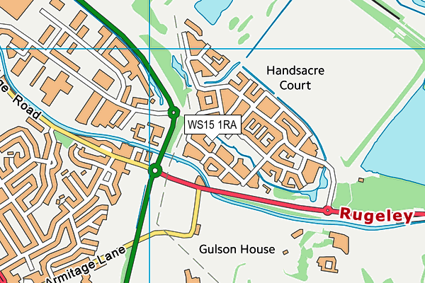 WS15 1RA map - OS VectorMap District (Ordnance Survey) WS15 1RA map - OS VectorMap District (Ordnance Survey)
