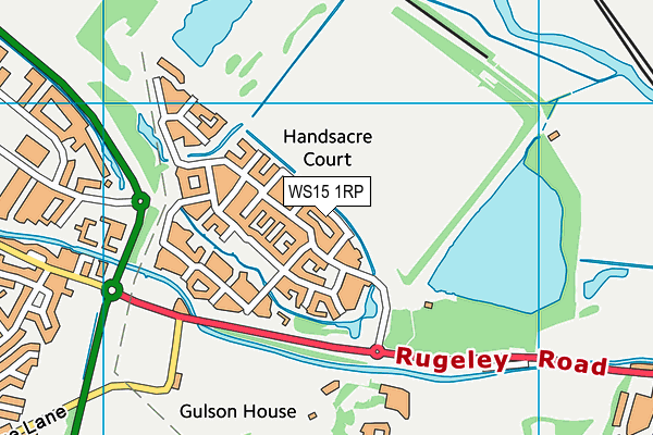 WS15 1RP map - OS VectorMap District (Ordnance Survey)