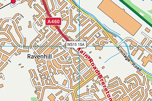 WS15 1SA map - OS VectorMap District (Ordnance Survey) WS15 1SA map - OS VectorMap District (Ordnance Survey)