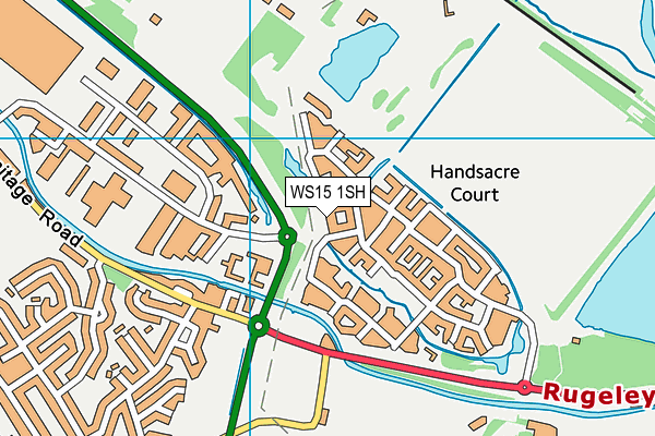 WS15 1SH map - OS VectorMap District (Ordnance Survey) WS15 1SH map - OS VectorMap District (Ordnance Survey)