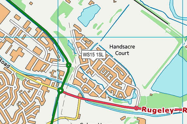 WS15 1SL map - OS VectorMap District (Ordnance Survey) WS15 1SL map - OS VectorMap District (Ordnance Survey)