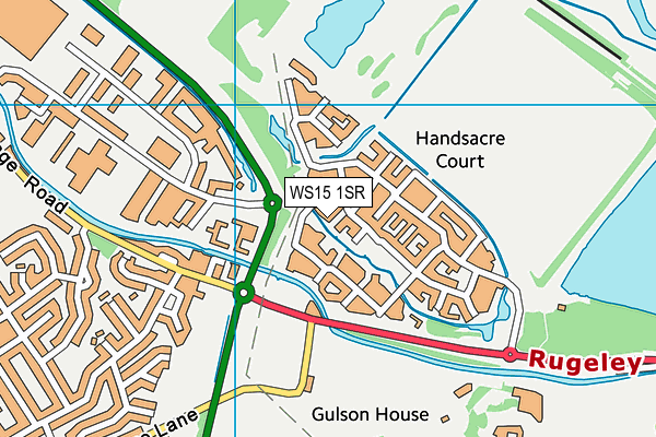 WS15 1SR map - OS VectorMap District (Ordnance Survey) WS15 1SR map - OS VectorMap District (Ordnance Survey)