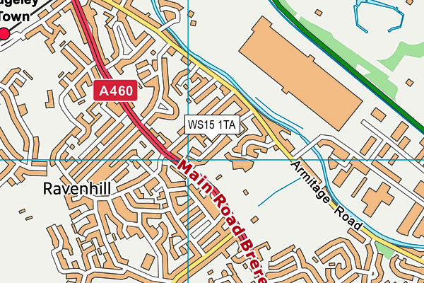 WS15 1TA map - OS VectorMap District (Ordnance Survey) WS15 1TA map - OS VectorMap District (Ordnance Survey)