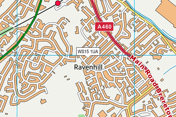 WS15 1UA map - OS VectorMap District (Ordnance Survey) WS15 1UA map - OS VectorMap District (Ordnance Survey)