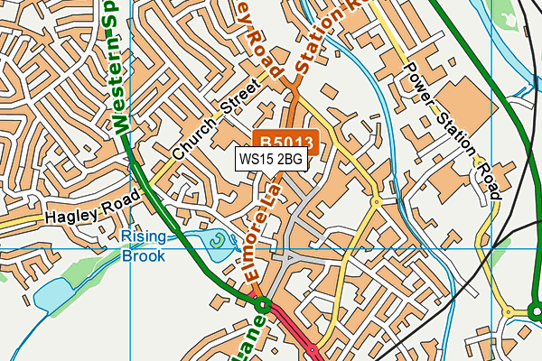 WS15 2BG map - OS VectorMap District (Ordnance Survey) WS15 2BG map - OS VectorMap District (Ordnance Survey)