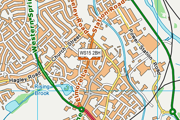 WS15 2BH map - OS VectorMap District (Ordnance Survey) WS15 2BH map - OS VectorMap District (Ordnance Survey)