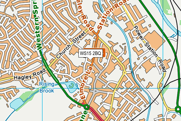 WS15 2BQ map - OS VectorMap District (Ordnance Survey) WS15 2BQ map - OS VectorMap District (Ordnance Survey)