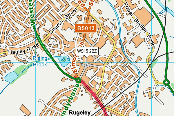 WS15 2BZ map - OS VectorMap District (Ordnance Survey) WS15 2BZ map - OS VectorMap District (Ordnance Survey)