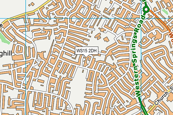 WS15 2DH map - OS VectorMap District (Ordnance Survey) WS15 2DH map - OS VectorMap District (Ordnance Survey)