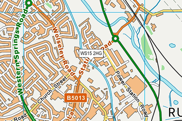 WS15 2HG map - OS VectorMap District (Ordnance Survey) WS15 2HG map - OS VectorMap District (Ordnance Survey)