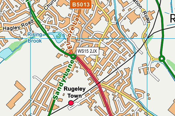 WS15 2JX map - OS VectorMap District (Ordnance Survey) WS15 2JX map - OS VectorMap District (Ordnance Survey)