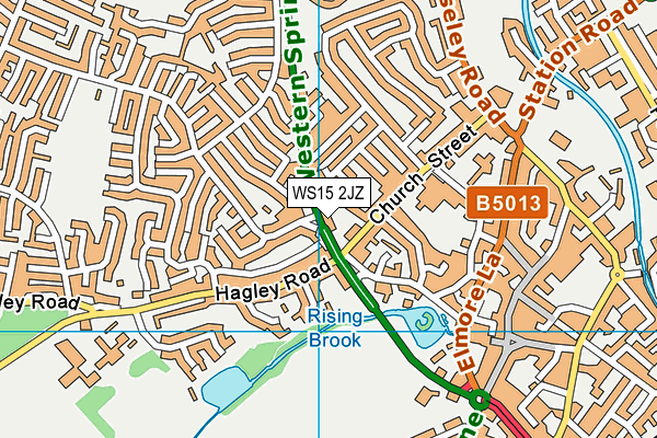 WS15 2JZ map - OS VectorMap District (Ordnance Survey) WS15 2JZ map - OS VectorMap District (Ordnance Survey)