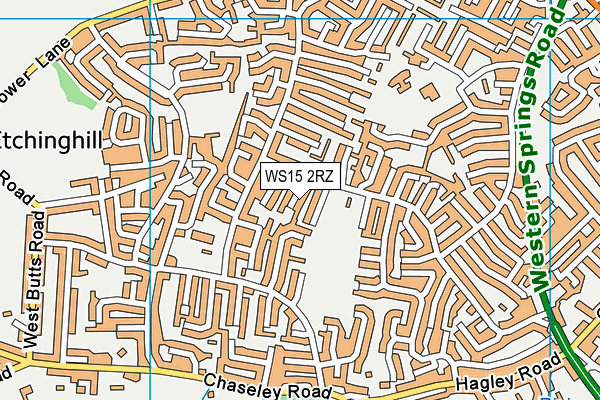 WS15 2RZ map - OS VectorMap District (Ordnance Survey) WS15 2RZ map - OS VectorMap District (Ordnance Survey)