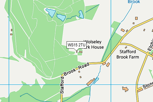 WS15 2TU map - OS VectorMap District (Ordnance Survey) WS15 2TU map - OS VectorMap District (Ordnance Survey)